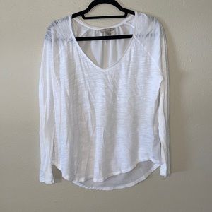 Long sleeve casual white shirt